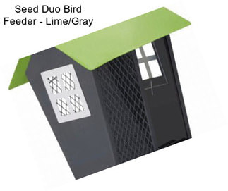 Seed Duo Bird Feeder - Lime/Gray