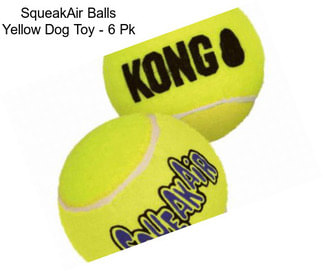 SqueakAir Balls Yellow Dog Toy - 6 Pk