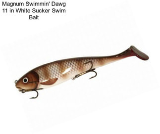 Magnum Swimmin\' Dawg 11 in White Sucker Swim Bait