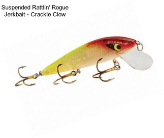 Suspended Rattlin\' Rogue Jerkbait - Crackle Clow