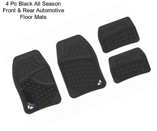 4 Pc Black All Season Front & Rear Automotive Floor Mats