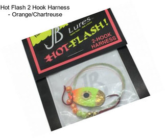 Hot Flash 2 Hook Harness - Orange/Chartreuse