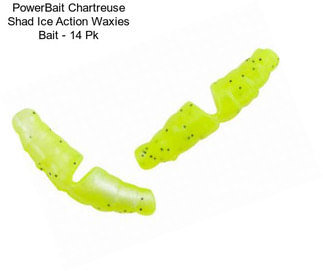 PowerBait Chartreuse Shad Ice Action Waxies Bait - 14 Pk