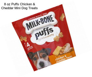 8 oz Puffs Chicken & Cheddar Mini Dog Treats