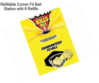 Refillable Corner Fit Bait Station with 6 Refills