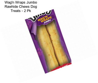 Wag\'n Wraps Jumbo Rawhide Chews Dog Treats - 2 Pk