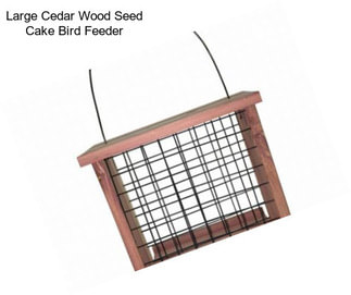 Large Cedar Wood Seed Cake Bird Feeder