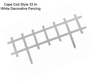 Cape Cod Style 33 In White Decorative Fencing
