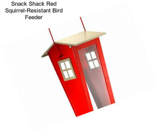 Snack Shack Red Squirrel-Resistant Bird Feeder