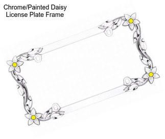 Chrome/Painted Daisy License Plate Frame