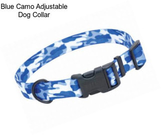 Blue Camo Adjustable Dog Collar