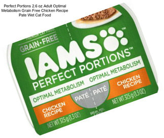 Perfect Portions 2.6 oz Adult Optimal Metabolism Grain Free Chicken Recipe Pate Wet Cat Food