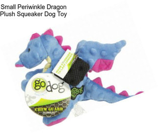 Small Periwinkle Dragon Plush Squeaker Dog Toy