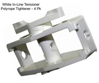 White In-Line Tensioner Polyrope Tightener - 4 Pk