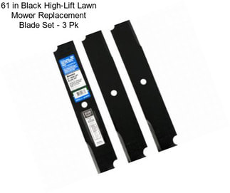 61 in Black High-Lift Lawn Mower Replacement Blade Set - 3 Pk