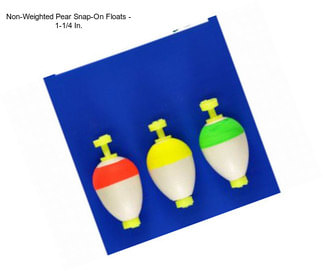 Non-Weighted Pear Snap-On Floats - 1-1/4 In.