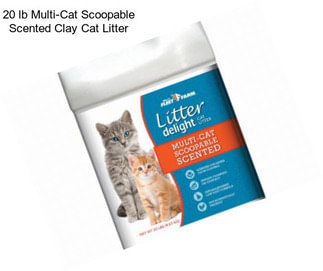 20 lb Multi-Cat Scoopable Scented Clay Cat Litter