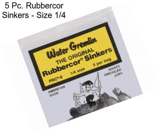 5 Pc. Rubbercor Sinkers - Size 1/4