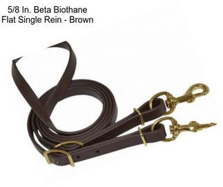 5/8 In. Beta Biothane Flat Single Rein - Brown