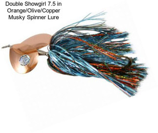 Double Showgirl 7.5 in Orange/Olive/Copper Musky Spinner Lure