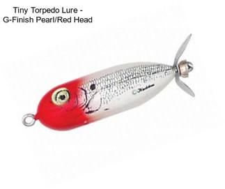 Tiny Torpedo Lure - G-Finish Pearl/Red Head