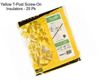 Yellow T-Post Screw-On Insulators - 25 Pk