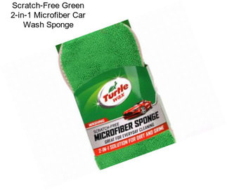 Scratch-Free Green 2-in-1 Microfiber Car Wash Sponge