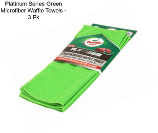 Platinum Series Green Microfiber Waffle Towels - 3 Pk