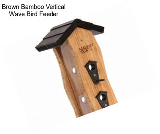 Brown Bamboo Vertical Wave Bird Feeder