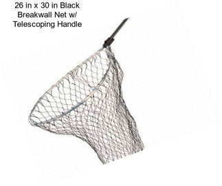 26 in x 30 in Black Breakwall Net w/ Telescoping Handle