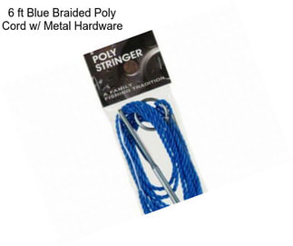 6 ft Blue Braided Poly Cord w/ Metal Hardware