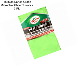 Platinum Series Green Microfiber Glass Towels - 3 Pk