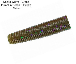 Senko Worm - Green Pumpkin/Green & Purple Flake