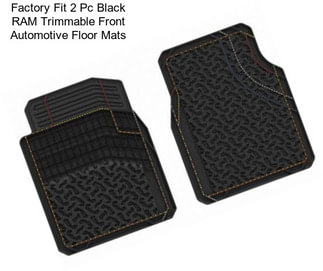 Factory Fit 2 Pc Black RAM Trimmable Front Automotive Floor Mats