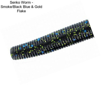 Senko Worm - Smoke/Black Blue & Gold Flake