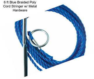 6 ft Blue Braided Poly Cord Stringer w/ Metal Hardware