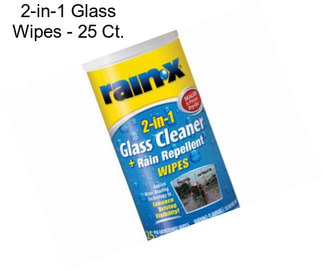 2-in-1 Glass Wipes - 25 Ct.