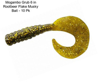 Mogambo Grub 6 in Rootbeer Flake Musky Bait - 10 Pk