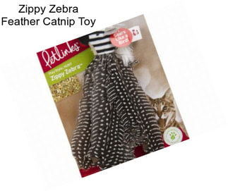 Zippy Zebra Feather Catnip Toy