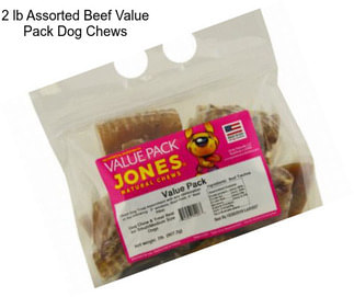 2 lb Assorted Beef Value Pack Dog Chews