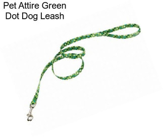 Pet Attire Green Dot Dog Leash
