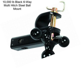 10,000 lb Black 6-Way Multi Hitch Steel Ball Mount