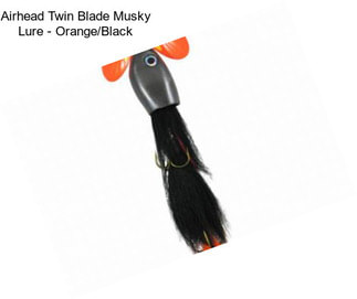 Airhead Twin Blade Musky Lure - Orange/Black