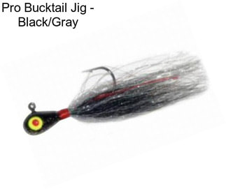 Pro Bucktail Jig - Black/Gray