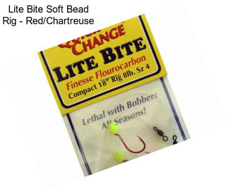 Lite Bite Soft Bead Rig - Red/Chartreuse