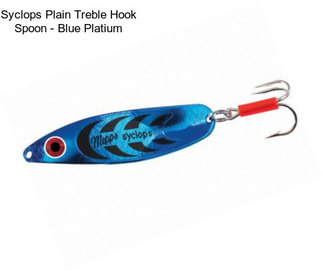 Syclops Plain Treble Hook Spoon - Blue Platium