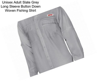 Unisex Adult Slate Grey Long Sleeve Button Down Woven Fishing Shirt