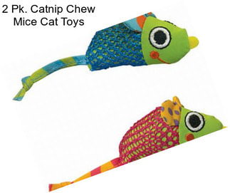 2 Pk. Catnip Chew Mice Cat Toys