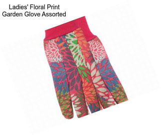 Ladies\' Floral Print Garden Glove Assorted