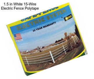 1.5 in White 15-Wire Electric Fence Polytape